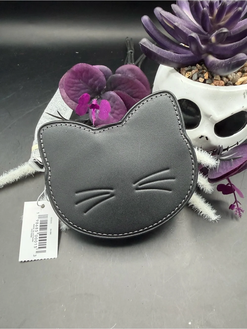 Coach Black Cat-Shaped Coin Purse - Women Accessories
